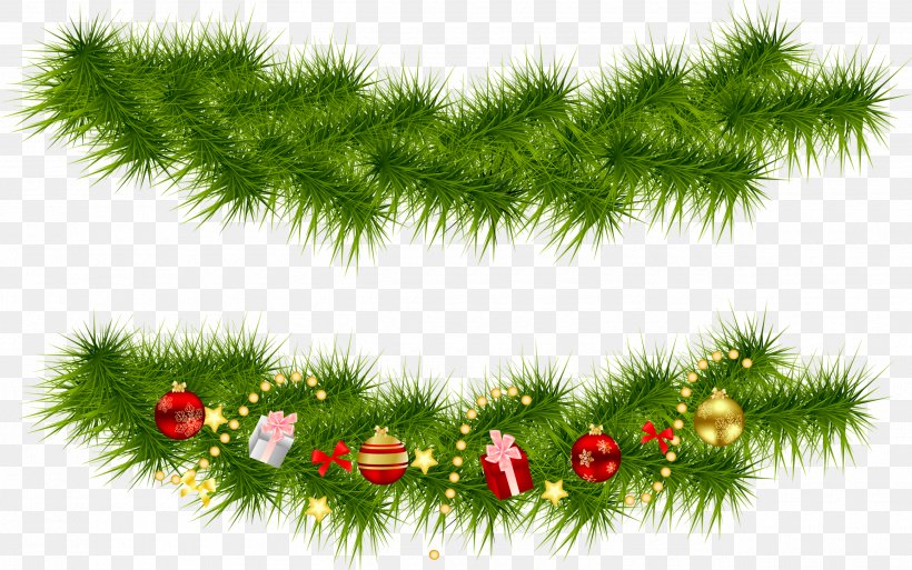 Garland Christmas Wreath Clip Art, PNG, 2600x1628px, Garland, Branch, Christmas, Christmas Decoration, Christmas Ornament Download Free