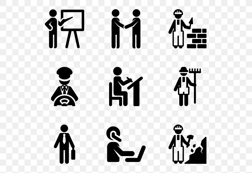 Job Profession Icon Design Avatar, PNG, 600x564px, Job, Area, Avatar, Black, Black And White Download Free