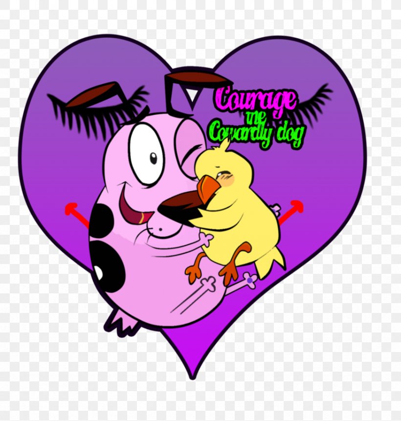 Dog Courage Love Fan Art, PNG, 872x916px, Watercolor, Cartoon, Flower, Frame, Heart Download Free