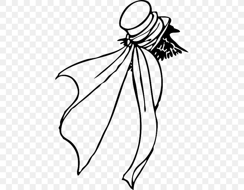 Headscarf Clip Art Hat Vector Graphics, PNG, 448x640px, Scarf, Artwork, Black, Black And White, Branch Download Free