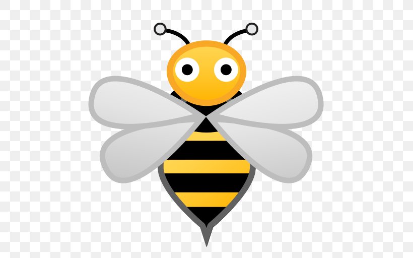 Western Honey Bee Emojipedia Snake VS Bricks, PNG, 512x512px, Bee, Arthropod, Beehive, Bumblebee, Butterfly Download Free
