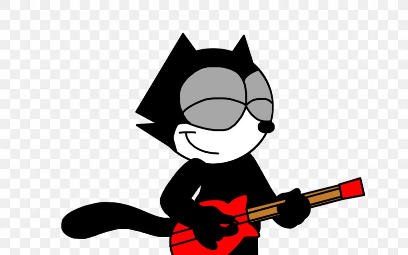 Felix The Cat Guitar Clip Art, PNG, 1024x642px, Cat, Acoustic Guitar, Art, Cartoon, Cat Like Mammal Download Free