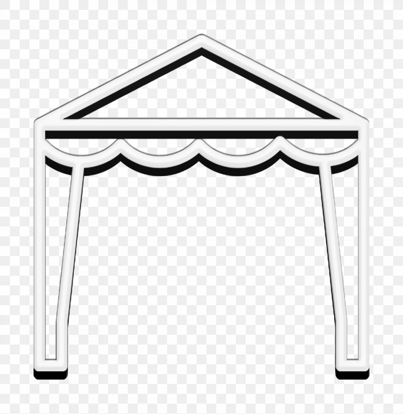 Party Icon Tent Icon, PNG, 984x1010px, Party Icon, Black, Black And White, Furniture, Line Download Free