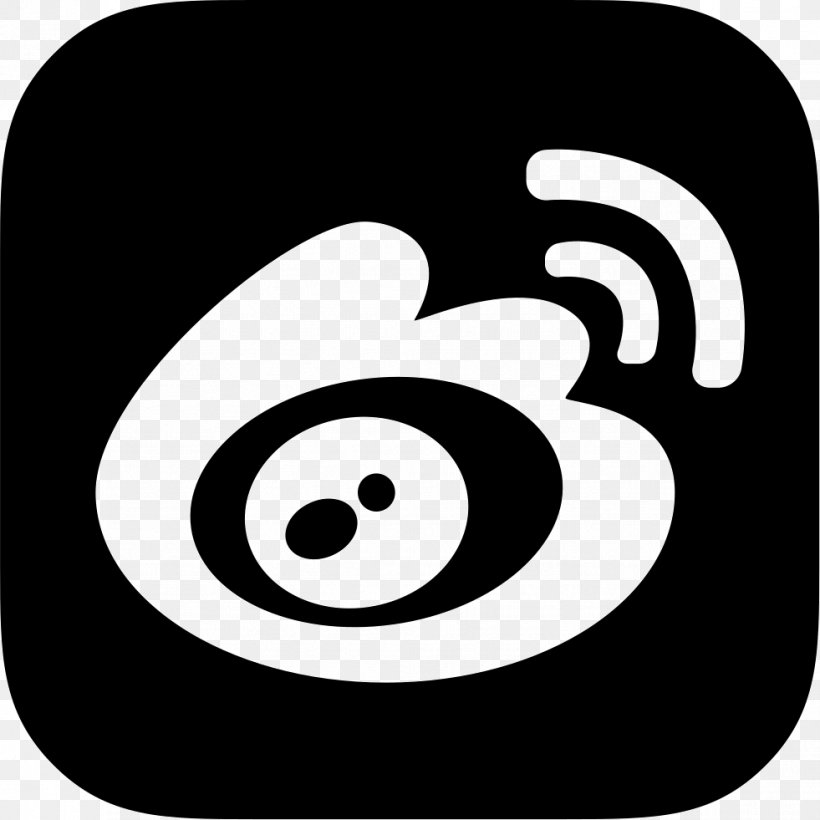 Sina Weibo Microblogging Sina Corp, PNG, 981x981px, Sina Weibo, Black, Black And White, Blog, Email Download Free