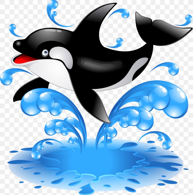 Baby Orca Killer Whale Dolphin Clip Art, PNG, 2989x3021px, Watercolor, Cartoon, Flower, Frame, Heart Download Free