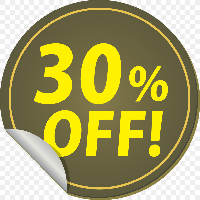 Discount Tag With 30% Off Discount Tag Discount Label, PNG, 3000x3000px, Discount Tag With 30 Off, Analytic Trigonometry And Conic Sections, Area, Circle, Discount Label Download Free