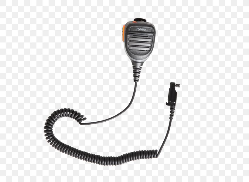 Microphone Two-way Radio Loudspeaker Headset Hytera, PNG, 600x600px, Microphone, Audio, Audio Equipment, Bluetooth, Cable Download Free