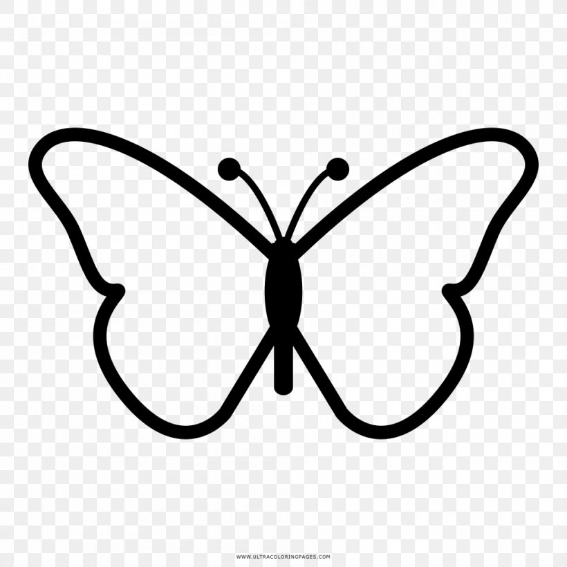Monarch Butterfly Drawing Clip Art, PNG, 1000x1000px, Monarch Butterfly, Area, Artwork, Black And White, Brush Download Free