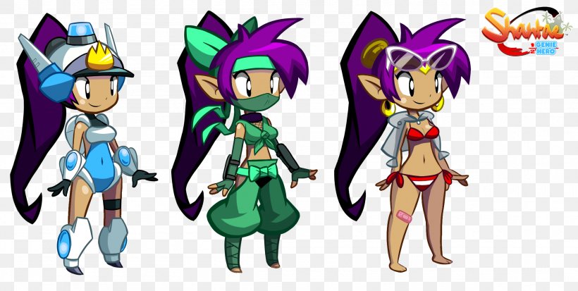 Shantae: Half-Genie Hero Shantae And The Pirate's Curse Shantae: Risky's Revenge PlayStation 4 Wii U, PNG, 2305x1161px, Watercolor, Cartoon, Flower, Frame, Heart Download Free