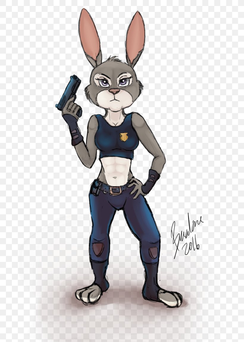 Rabbit Lt. Judy Hopps Police Officer Art, PNG, 696x1149px, Rabbit, Art, Cartoon, Deviantart, Easter Bunny Download Free