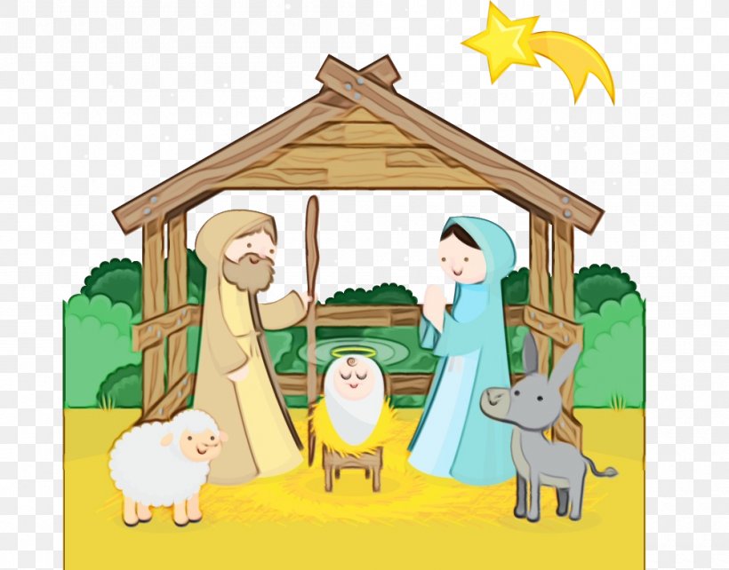 Christmas Nativity, PNG, 1000x784px, Watercolor, Birth, Cartoon, Christ ...