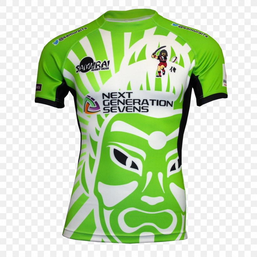 Jersey T-shirt Samurai Sportswear Rugby Shirt, PNG, 1500x1500px, Jersey, Active Shirt, Brand, Clothing, Green Download Free