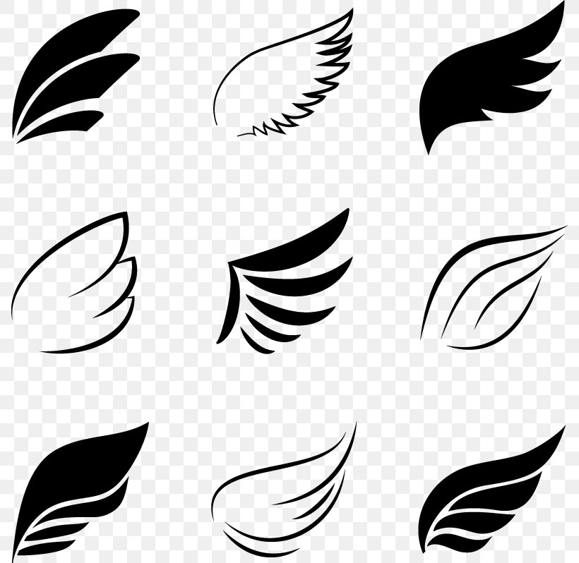 Bird Flight Angel Wing, PNG, 788x798px, Bird, Angel Wing, Bird Flight, Black, Black And White Download Free