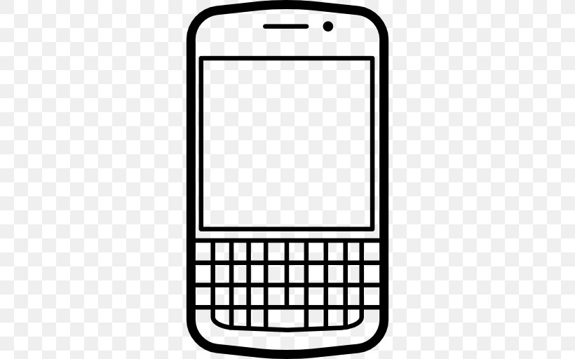 Feature Phone BlackBerry IPhone, PNG, 512x512px, Feature Phone, Area, Black, Black And White, Blackberry Download Free