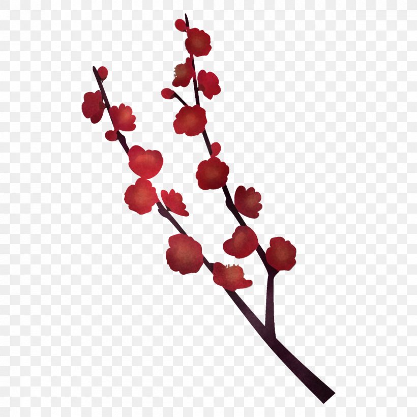 Cherry Blossom, PNG, 1200x1200px, Red, Blossom, Branch, Bud, Cherry Blossom Download Free
