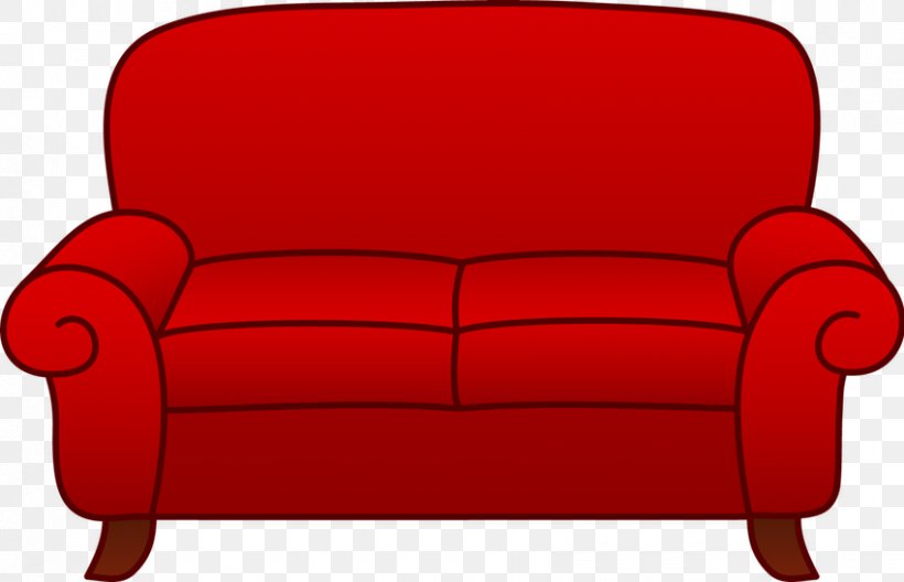 Couch Clip Art Furniture Red Sofa, Red Sofa Chair Png