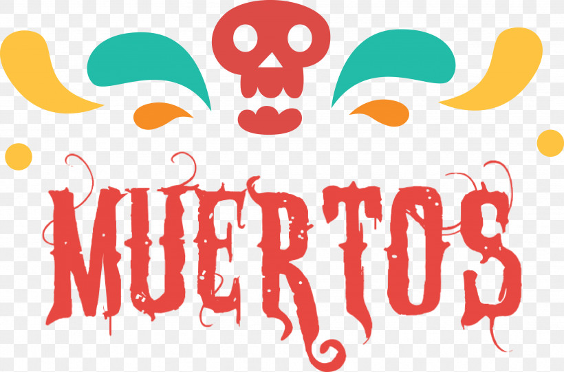 Dia De Muertos Day Of The Dead, PNG, 3442x2273px, D%c3%ada De Muertos, Behavior, Day Of The Dead, Happiness, Logo Download Free