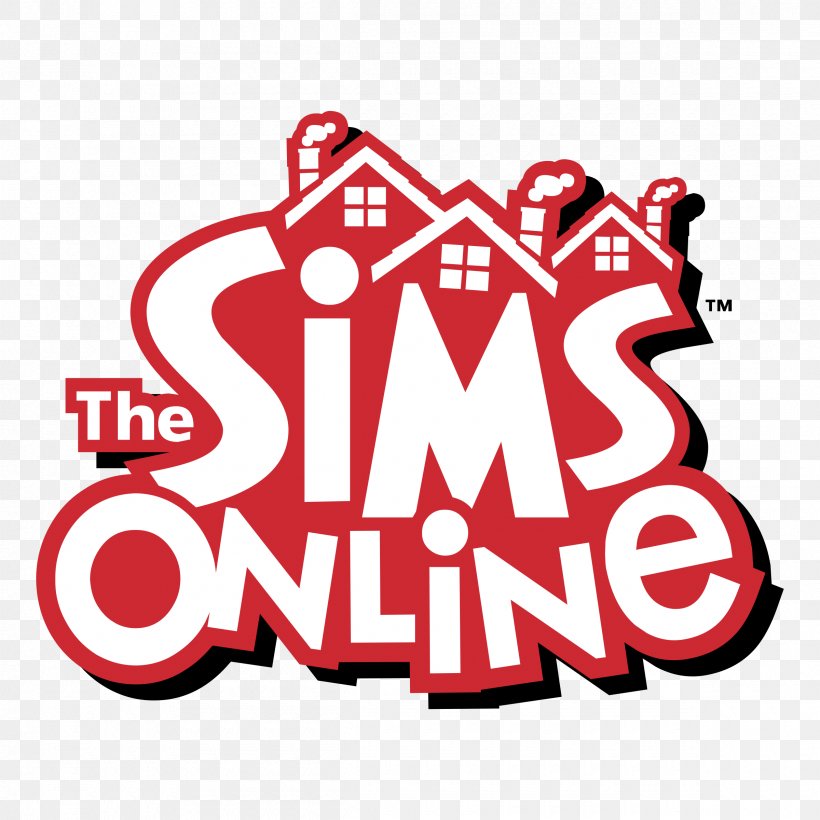 The Sims Online Logo Clip Art Vector Graphics Brand, PNG, 2400x2400px, Sims Online, Area, Brand, Logo, Red Download Free