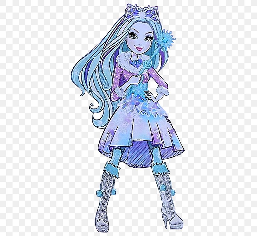 Mattel Ever After High Epic Winter Crystal Winter Doll The Snow Queen Character Pinkie Pie, PNG, 390x753px, Watercolor, Cartoon, Flower, Frame, Heart Download Free