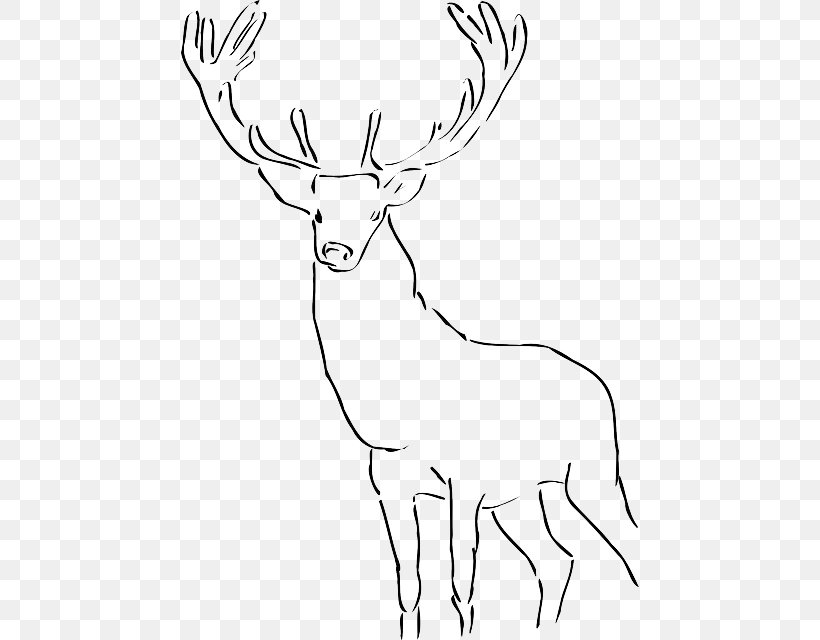 Clip Art Vector Graphics Illustration Deer, PNG, 458x640px, Watercolor, Cartoon, Flower, Frame, Heart Download Free
