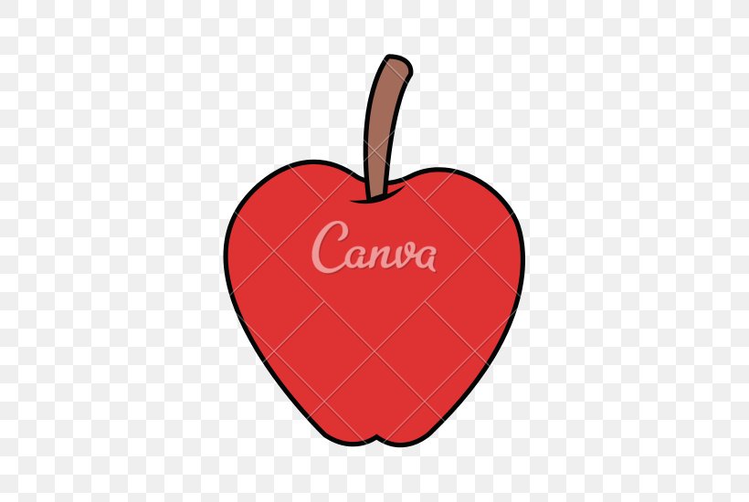 Red Apple, PNG, 550x550px, Apple, Canva, Depositphotos, Fruit, Heart Download Free