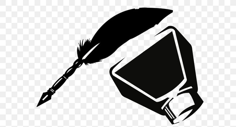 Quill Ink Clip Art, PNG, 611x444px, Quill, Black, Black And White, Display Resolution, Illustrator Download Free