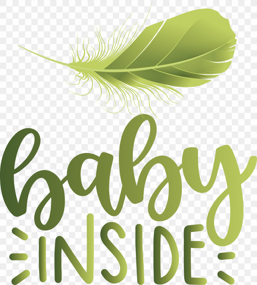 Baby Inside, PNG, 2704x3000px, Logo, Feather, Grasses, Green, Leaf Download Free