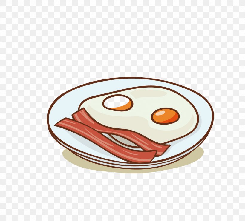 Breakfast Bacon Fried Egg Omelette Fast Food, PNG, 1374x1240px, Breakfast, Bacon, Bacon And Eggs, Cartoon, Egg Download Free