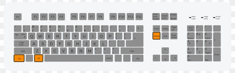Computer Keyboard Control-Alt-Delete Delete Key Control Key Keyboard Shortcut, PNG, 2000x625px, Computer Keyboard, Alt Key, Booting, Brand, Computer Download Free