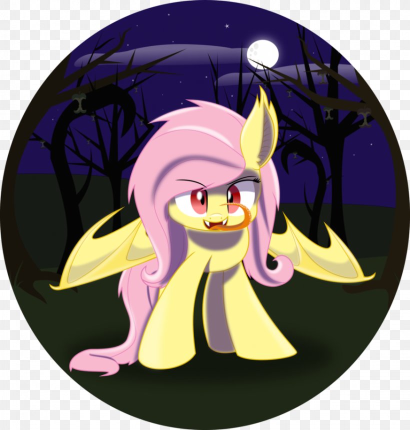 Fluttershy Pony Vampire Equestria Horse, PNG, 873x916px, Watercolor, Cartoon, Flower, Frame, Heart Download Free