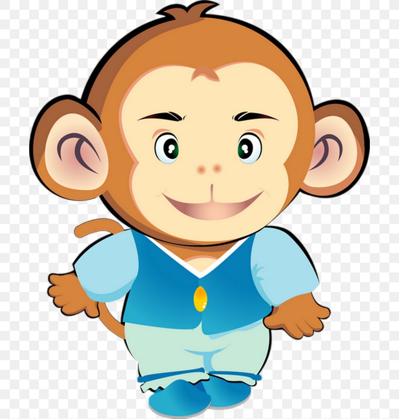Monkey Cartoon, PNG, 700x861px, Monkey, Cartoon, Character, Cheek, Child Download Free