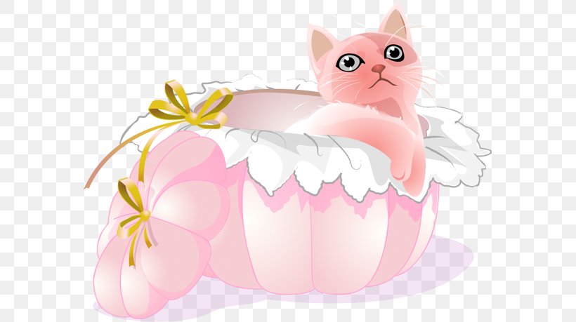 Pink Cat Kitten, PNG, 581x459px, Cat, Animation, Black Cat, Carnivoran, Cartoon Download Free