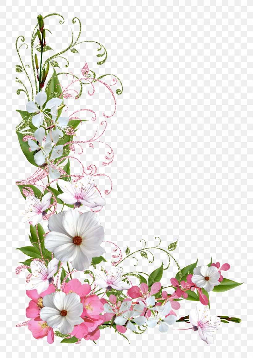 Border Flowers Clip Art, PNG, 1259x1780px, Border Flowers, Alpha Compositing, Art, Blossom, Branch Download Free