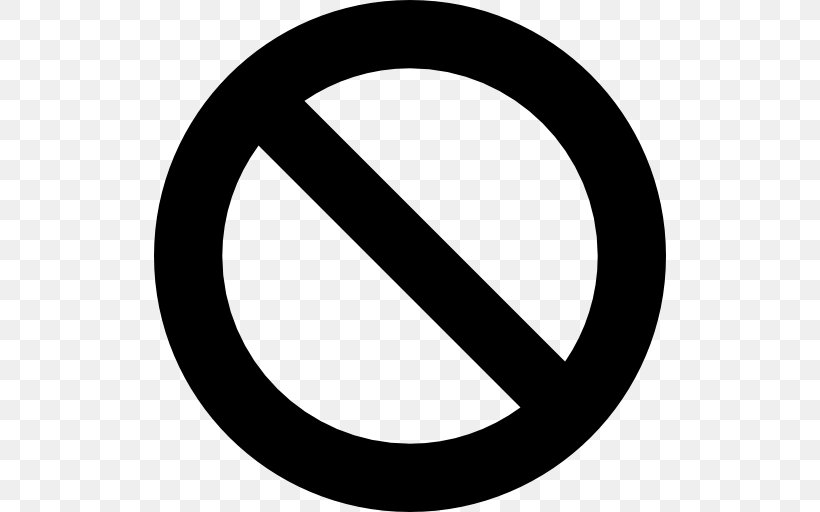 No Symbol Download Clip Art, PNG, 512x512px, No Symbol, Black And White, Font Awesome, Oval, Rim Download Free