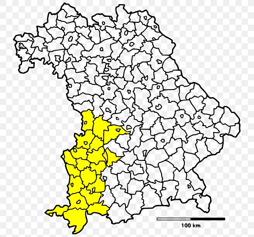Duchy Of Swabia Lech Map Regional District In Bavaria, PNG, 745x768px, Swabia, Area, Bavaria, Black And White, Duchy Of Swabia Download Free