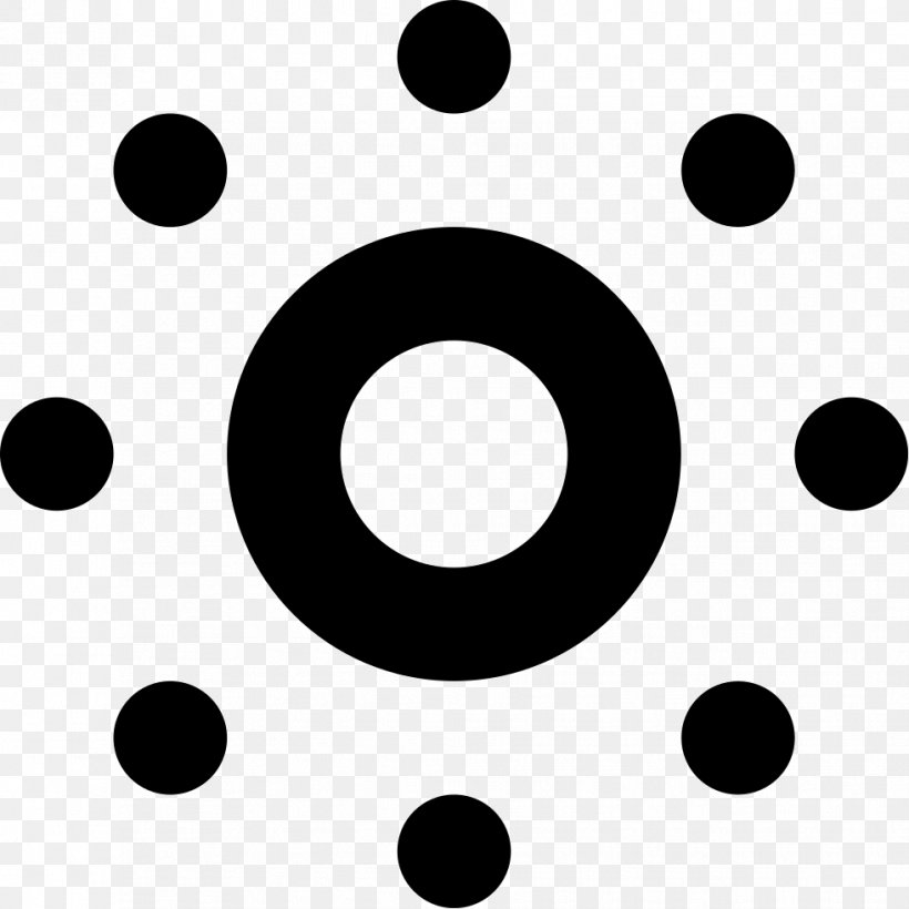 Circled Dot Clip Art, PNG, 981x981px, Circled Dot, Black, Black And White, Circumference, Monochrome Download Free