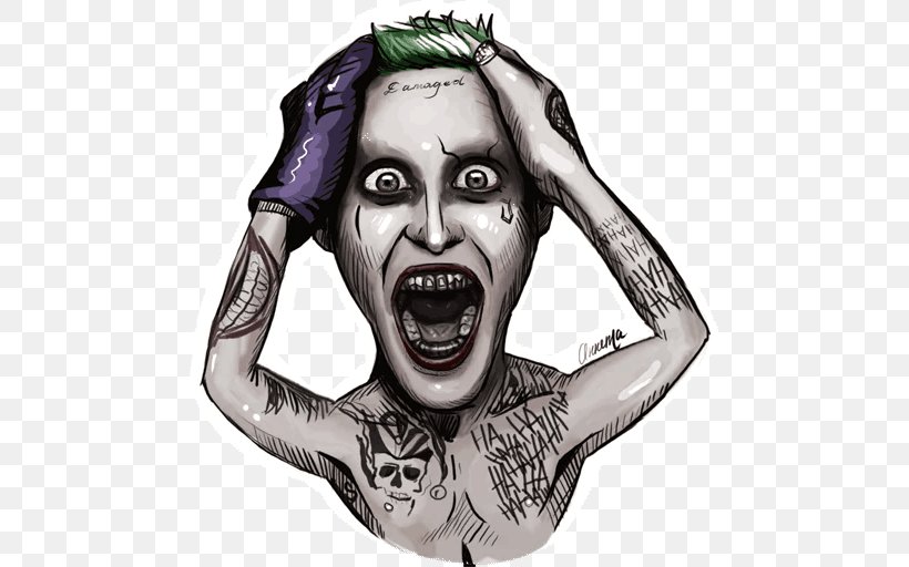 Suicide Squad Telegram Sticker Joker YouTube, PNG, 512x512px, Suicide Squad, Android, Fictional Character, Hashtag, Head Download Free