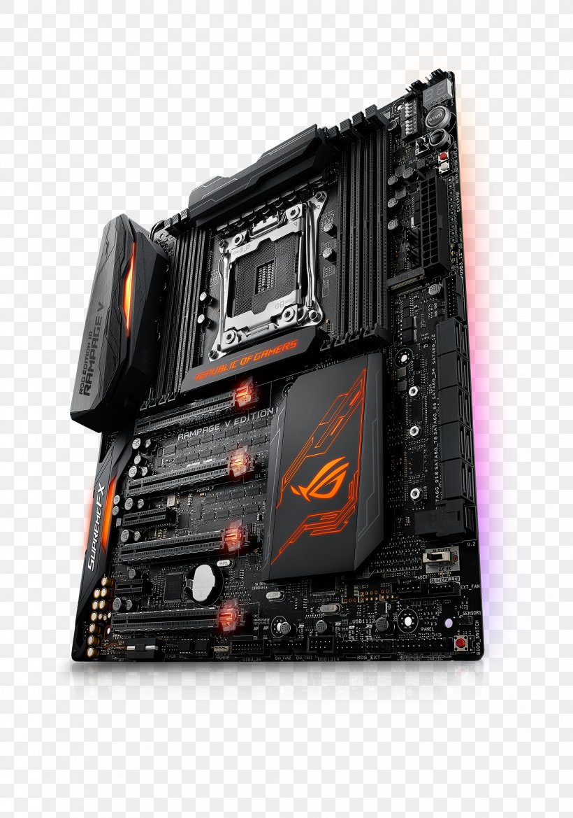 ASUS ROG Rampage V Edition 10 Republic Of Gamers Motherboard LGA 2011, PNG, 1656x2362px, Asus Rog Rampage V Edition 10, Asus, Asus Rampage V Extreme, Atx, Computer Case Download Free