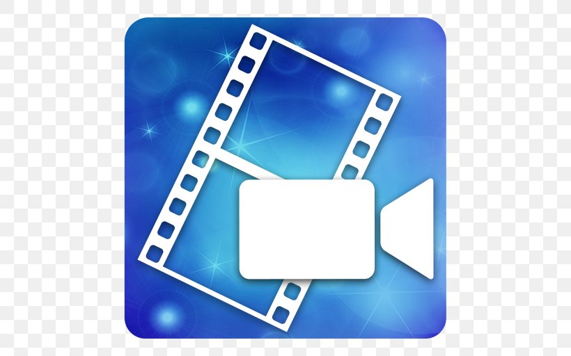 PowerDirector Video Editing CyberLink Android, PNG, 512x512px, 4k Resolution, Powerdirector, Android, Android Jelly Bean, Blue Download Free