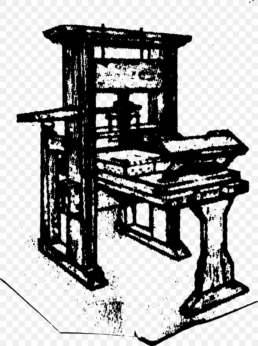 Printing Press Paper Clip Art, PNG, 1660x2227px, Printing Press, Black And White, Chair, Furniture, Information Download Free