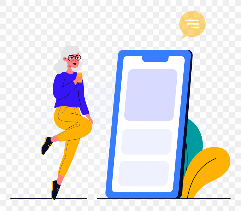 Mobile Phone Ebusiness Girl, PNG, 2500x2188px, Mobile Phone, Behavior, Cartoon, Ebusiness, Geometry Download Free