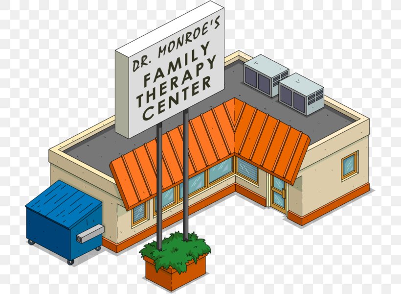 The Simpsons: Tapped Out Marvin Monroe Groundskeeper Willie Family Therapy Springfield, PNG, 719x600px, Simpsons Tapped Out, Building, Character, Family, Family Therapy Download Free