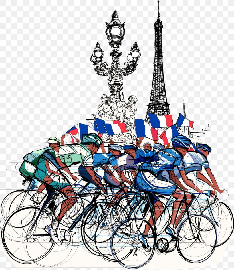 Eiffel Tower 2017 Tour De France 2014 Tour De France 2003 Tour De France Cycling, PNG, 1026x1186px, 2017 Tour De France, Eiffel Tower, Art, Bicycle, Bicycle Accessory Download Free