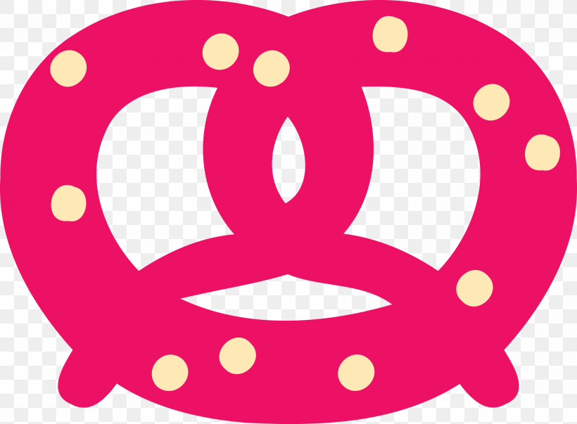 Pretzel Food, PNG, 3000x2207px, Pretzel, Circle, Food, Magenta, Pink Download Free