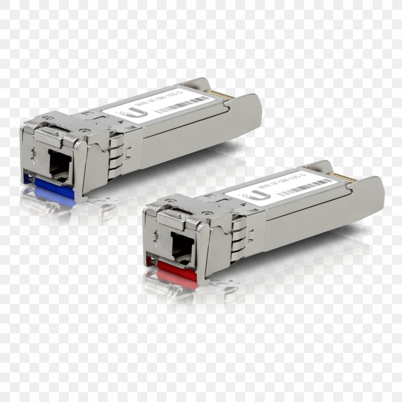 10 Gigabit Ethernet Small Form-factor Pluggable Transceiver Single-mode Optical Fiber Ubiquiti Networks SFP+, PNG, 1200x1200px, 10 Gigabit Ethernet, Computer Network, Data Transfer Rate, Electrical Connector, Electronic Component Download Free