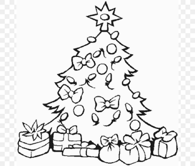 Coloring Book Christmas Tree Christmas Ornament, PNG, 682x700px, Coloring Book, Adult, Area, Art, Black And White Download Free
