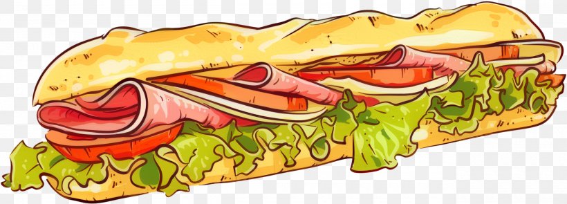 Junk Food Cartoon, PNG, 2560x922px, Ham, Cheese, Dagwood Sandwich, Fast Food, Food Download Free