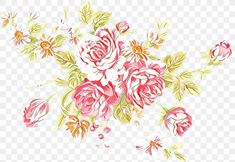 Pink Flower Cartoon, PNG, 1600x1108px, Floral Design, Flower, Leaf, Pedicel, Petal Download Free