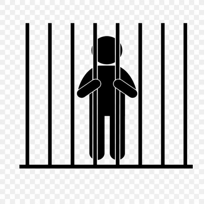 Clip Art Prison Cell Vector Graphics Free Content, PNG, 1000x1000px, Prison, Black, Black And White, Brand, Drawing Download Free