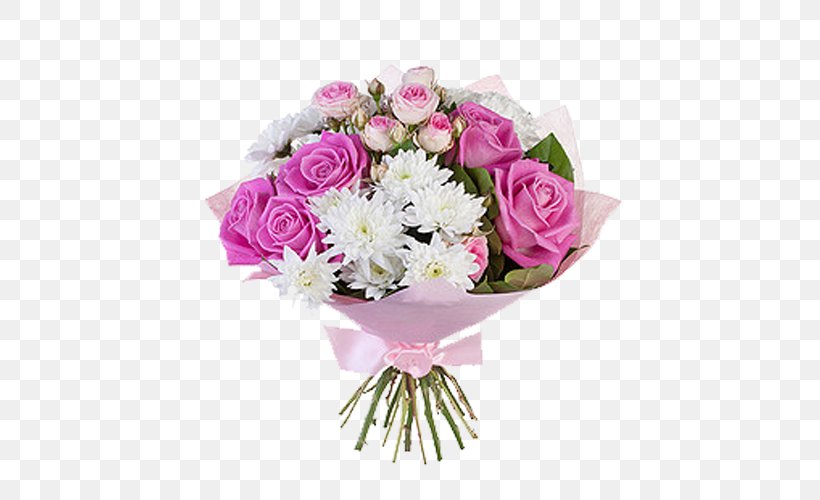 Flower Bouquet Garden Roses Chrysanthemum Pink Transvaal Daisy, PNG, 500x500px, Flower Bouquet, Artificial Flower, Birthday, Centrepiece, Chrysanthemum Download Free